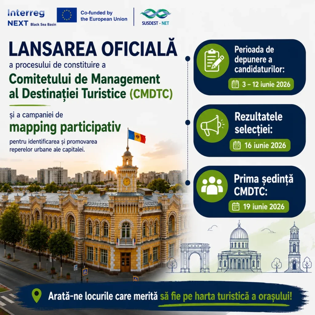 Municipiul Chișinău lansează CMDT și campania de mapping participativ SUSDEST-NET
